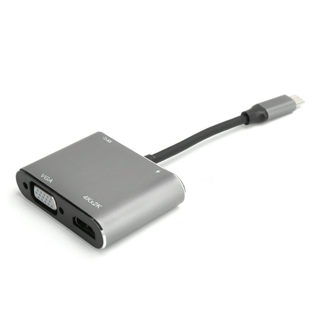 4in 1 USB-C Converter, 4K Type-C To HD Multimedia Interface Docking Station, 1080P High-definition USB3.0 VGA Adapter For Laptop, Plug And Play