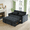 Black, variant on Gewnee 3-in-1 Convertible Futon Sofa Bed – 52.75" Velvet Pull-out Sofa Bed with Reclining Backrest,Side Pockets & 2 Toss Pillows – for Living Room,Apartment,Dorm(Black)