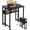 Black, variant on asdfgh Folding Desk Small Rolling Desk with Storage Shelf, Foldable Computer Desk with Wheels for Small Space,Easy Assembly