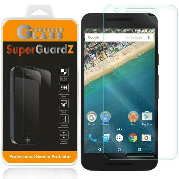 For LG (Google) Nexus 5X - SuperGuardZ Tempered Glass Screen Protector [Anti-Scratch, Anti-Bubble]   LED Stylus Pen