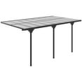 thumbnail image 2 of Outsunny 16.5' x 10' Transparent Wall Pergola, UV Blocking Awning, Gray, 2 of 9