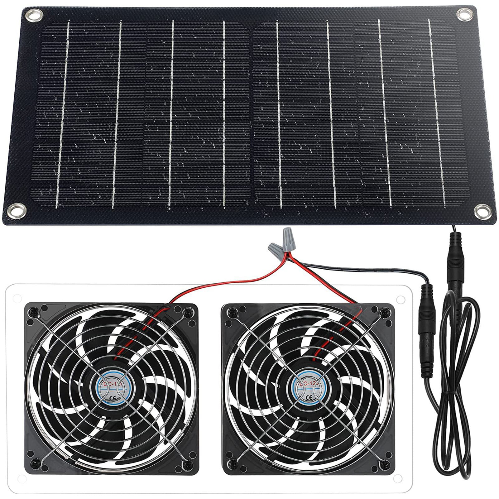 Wowspeed 10W Solar Plane Fan | Solar Greenhouse Fans | Outdoor Exhaust Fan Solar Powered, Portable Solar Ventilation Fan, Chicken Coop and Shed Accessories
