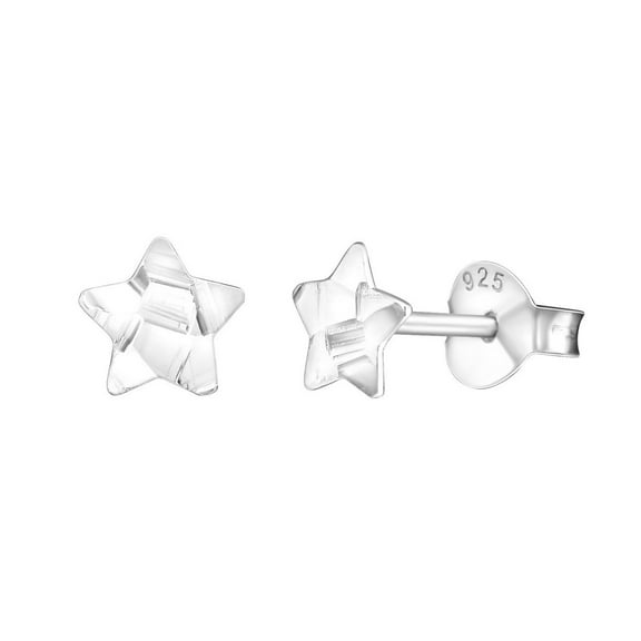 925 Sterling Silver Faded Petite Star Stud Earring