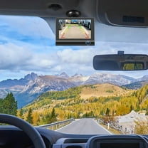 PartyKindom Vehicle Dash Cam with 3 Cameras Wide View Parking Function and Night Vision Black