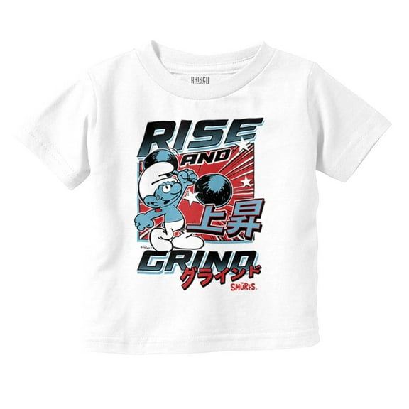 The Smurfs Kanji Rise and Grind Youth T Shirt Tee Boys Infant Toddler Brisco Brands 12M