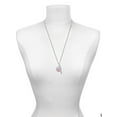 thumbnail image 3 of Delight Jewelry Silvertone Domed Multi Color CMT Silvertone Forever Bar Charm Necklace, 23", 3 of 4