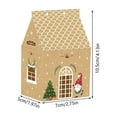 thumbnail image 3 of Puntoco Caja de dulces de casa de jengibre navideña, caja de embalaje de papel kraft para fiestas, caja de regalo de chocolate para reuniones familiares, fiestas y regalos, 3 of 6