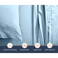 thumbnail image 3 of SGI Bedding 600 TC Egyptian Cotton Bed Sheet Set - Twin Size Sheets 600 Count Sheets for Twin Size Bed - Soft, Durable Sheets Cotton Sheets in 600 TC 15" Deep Lt.Blue, 3 of 8