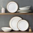 thumbnail image 2 of Noritake Charlotta Gold 12-Piece Dinnerware Set, Service for 4, 2 of 7