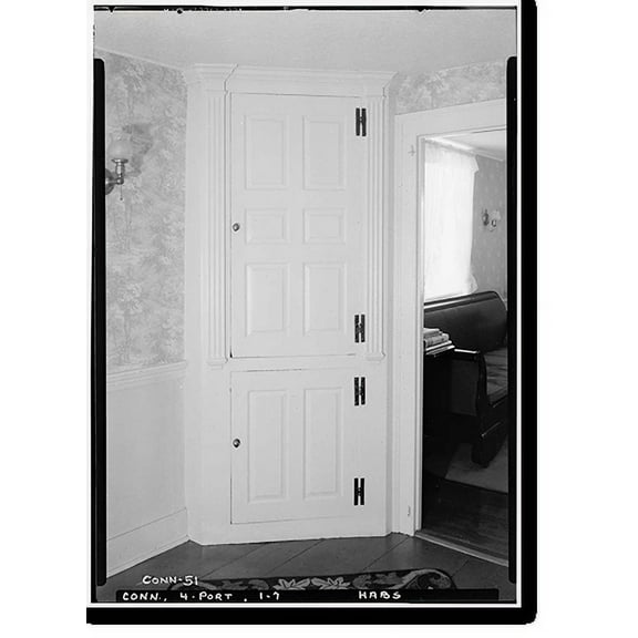 Historic Print, Samuel Hall House, 478 Main Street, Portland, Middlesex County, CT - 7, 16" x 20"