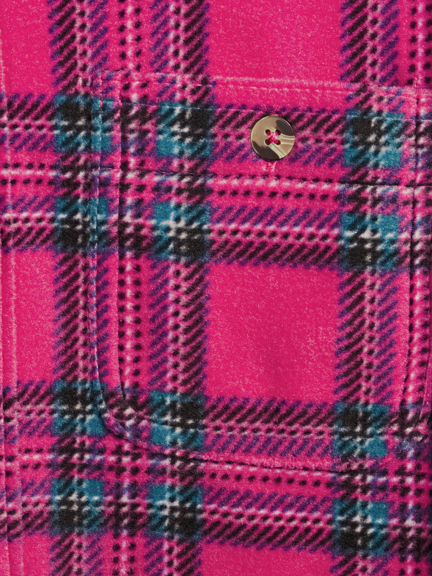 Time and Tru Long Sleeve Relaxed Fit Checked Plaid Jacket (Women's) 1 Pack