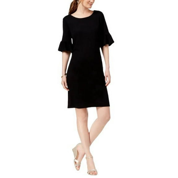Charter Club Womens Ruffle Sleeve Shift Dress;M