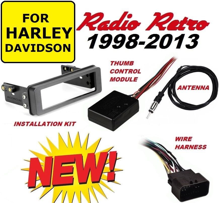 FOR 1998-2013 HARLEY DAVIDSON TOURING PLUG & PLAY DEH-S4100BT RADIO STEREO NEW! 
