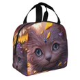 thumbnail image 2 of Sikiie Sunshine Cute Cat Sunflower Lunch Bag for Women & Men Adult Insulated Lunch Box, Food Lunch Containers Lunch Tote Bags for Work, Travel, Outdoor, 2 of 8