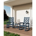 thumbnail image 3 of GloryStar HDPE Outdoor Rocking Chair, Durable Weatherproof Patio Rocker with Wood-Like Texture and 380 LBS Capacity, Comfortable Seating for Balcony, Garden, Backyard and Patio, 3 of 8