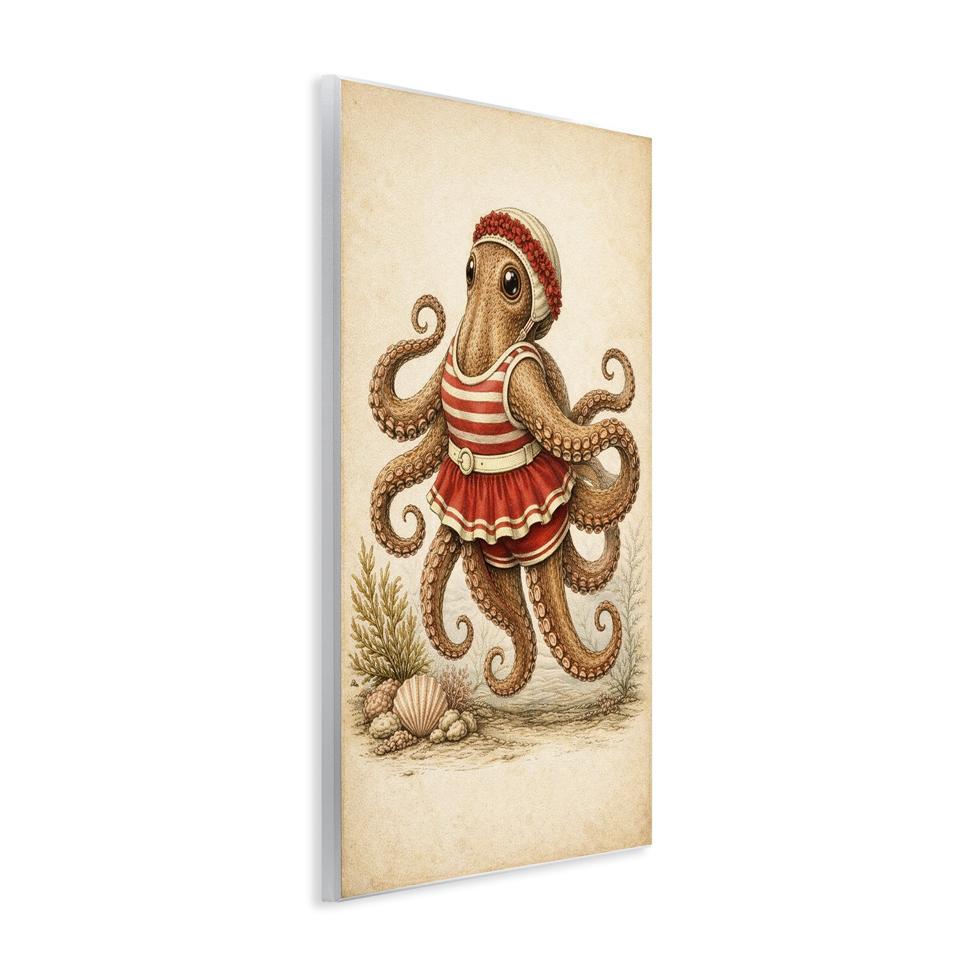 Stupell Industries Octopus of Maritime Bathing Society Wall Plaque Art, design by Grotto Studios