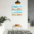 thumbnail image 6 of Wall art for living room Bedroom Seashell Picture - canvas-wall decor canvas wall prints for Wall Decor for Dining Room Starfish Nature Picture Blue Canvas Artwork A set includes 14x14x4 panels, 6 of 6