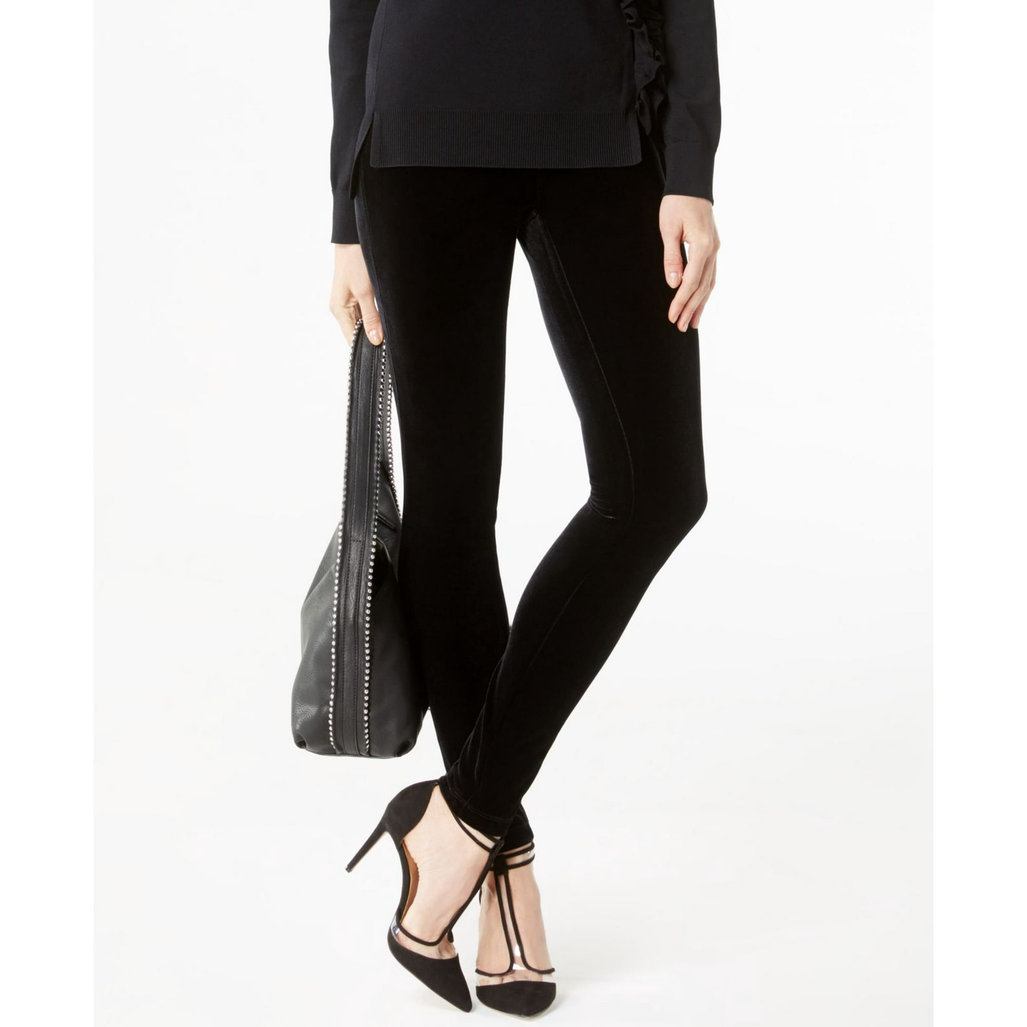 INC International Concepts INC Velvet Skinny Pants Black 2