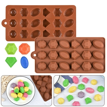 

Riguas 18 Cavities Candy Mold Food Grade Silicone Gummy Mold BPA Free Non-stick Easy to Clean Cake Chocolate Mold Baking Accessories