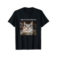 thumbnail image 1 of Camiseta con el meme del gato tonto que me mira fijamente y la ira de los hombres me consume, 1 of 6