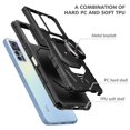 thumbnail image 2 of For TCL 30V 30 V 5G Dropproof Shockproof Kickstand Ring Stand Phone Case Cover With Tempered Glass Screen Protector - Black, 2 of 5