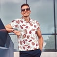 thumbnail image 4 of Rateoe Different Meat Pattern Men's Short Sleeve Polo Shirts, Golf Polo Shirts Short Sleeve Performance Moisture Wicking Dry-Small, 4 of 6