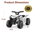 thumbnail image 7 of Best Choice Products 6V Kids Ride-On 4-Wheeler Quad ATV Car w/ 1.8mph Max Speed, Treaded Tires - White, 7 of 7