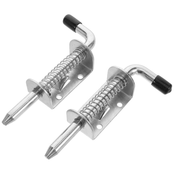 Hemoton 2Pcs Iron Spring Loaded Latch Pins Heavy Duty Safety Clips Mechanical Hinges Cabinet Door Locking Pins Automotive Latch Durable And Quick Installation