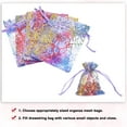 thumbnail image 4 of Uxcell Organza Bag, Sheer Colorful Coral Mesh Bags Drawstring Gift Bags Party Favor Bags Jewelry Pouches Light Purple-Gold 2.7" x 3.5", 4 of 6