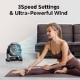 thumbnail image 2 of 30000mAh Portable Camping Fan, Rechargeable USB Tent Fan with LED Light & Hooks, Battery Personal Turbo for Travel Table Camping Gear, 2 of 7