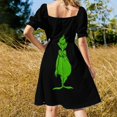 thumbnail image 4 of Navidad holly guirnalda vestido de manga corta vestido de verano diario mono de verano para mujer vestidos de falda de mujer verano mujer 2025, 4 of 7