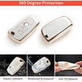 thumbnail image 3 of for BMW Key Fob Cover with Keychain, Soft TPU Key Case Protection Fit for BMW 2 5 6 7 X1 X2 X3 X5 X6 Series, 3 of 4