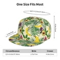 thumbnail image 2 of Flat Bill Trucker Hats for Women Men - Cute Avocado Banana Leaves Adjustable Flat Baseball Cap Snapback Hats Dad Hats for Men, 2 of 7