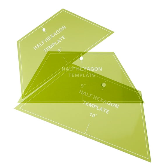 SHINYPASING Quilting Ruler Acrylic Hexagonal Quilting 3Set 9.9X3.5In