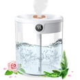 thumbnail image 1 of MOXIMX Humidificador, 2L Humidificador de Aire para Dormitorio, Mini Humidificadores Difusor y Luz Nocturna para Beb&eacute; y Plantas, Apagado Autom&aacute;tico, Pantalla Digital, Blanco, 1 of 9