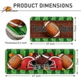 thumbnail image 2 of Fall Football Kitchen Rugs Set of 2, Autumn Touch Down Helmet Kitchen Mats Decor, Sport Game Day Rustic Floor Door Mat Home Decorations - 17x30 and 17x47 Inch, 2 of 5