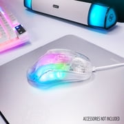 ENHANCE Theorem 3 White Gaming Mouse - Wired Mouse with 7 Programmable Buttons, 13 Color Modes