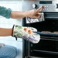 thumbnail image 2 of Pioneer Flower Kitchen Oven Mitt and Pot Holder Sets 4 Pcs for Baking, Cooking and Grilling, Heat Resistant Up To 392 °F, 2 of 7