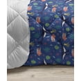 thumbnail image 3 of Underwater Down Alternative Comforter, Funny Exotic Fishes Swimming in the Sea Graphic Marine Life Fins, Microfiber Quilt for All Season, 5 Sizes, Pale Ruby and Pale Blue, by Ambesonne, 3 of 3