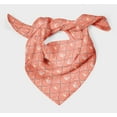 thumbnail image 3 of Bimba Orange Flamingo & Moroccan Damask Pure Silk Printed Head Bandanas Summer Neck Wrap Scarf 40 x 80 Inches, 3 of 6