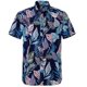 thumbnail image 3 of Camisa con estampado 3D de flores y hojas para hombre, estilo informal, estilo Harajuku, de verano, de manga corta, estilo hawaiano, con solapa, estilo Aloha, 3 of 5