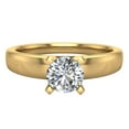 thumbnail image 4 of Solitaire Diamond Ring Fitted Band Style 14k Gold 0.50 CT, 4 of 5
