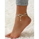 thumbnail image 2 of Pulseras de tobillo de plata para mujer, tobillera de tenis con colgante de diamantes de imitación ajustable, corazón de mariposa con diamantes infinitos (corazón en capas), 2 of 4