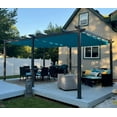 thumbnail image 2 of PURPLE LEAF Pergola 10' x 18' Outdoor Retractable Pergola Pavilion Grape Trellis Patio Pergola with Sun Shade Canopy, Turquoise Blue, 2 of 12