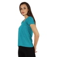 thumbnail image 3 of Inkmeso T-Shirt Basique Uni à Manches Courtes pour Femmes, Col en V, T-Shirt Décontracté avec Poche Appliquée, 3 of 7