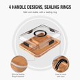 thumbnail image 3 of Charcuterie Board with Clear Lid, Travel Portable Cheese Board Charcuterie Boxes Cutting Boards for Kitchen, House Warming Gifts New Home, Gifts for Women (6 Compartments Black), 3 of 10