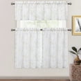 thumbnail image 3 of Danolapsi Small Curtain Light Filtering Polyester Fabric Short Curtains Farmhouse Cafe Curtains Country Botanic Branch Flower Pattern Small Window Curtains For Kitchen Or Bathroom, 3 of 9