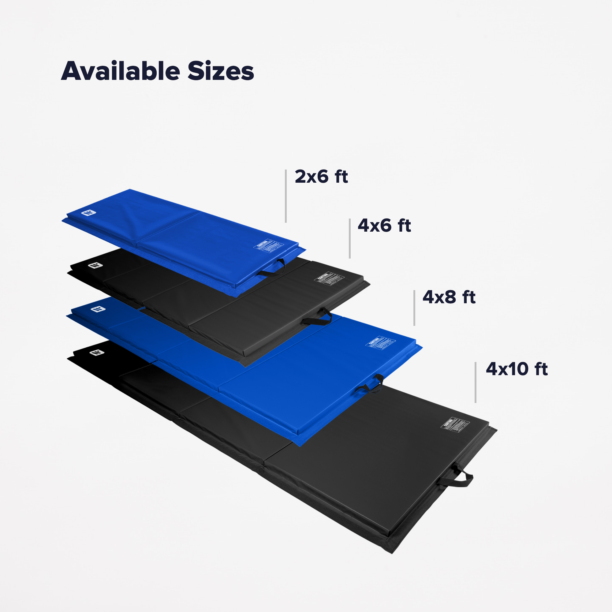 We Sell Mats 4 ft x 10 ft x 2 in Personal Fitness & Exercise Mat, Lightweight and Folds for Carrying - image 2 of 9