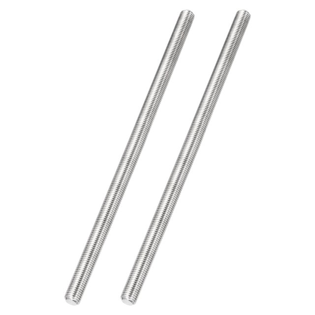 Uxcell 2Pcs Fully Threaded Rod, M8 x 1mm Pitch 304 Stainless Steel Right Hand Fine Threads Studs, 150mm/6" Long Threaded Screw Rods Fasteners for Anchors Bolts Hangers Clamps U Bolts