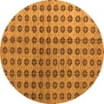thumbnail image 1 of Ahgly Company Indoor Round Abstract Orange Modern Area Rugs, 6' Round, 1 of 4